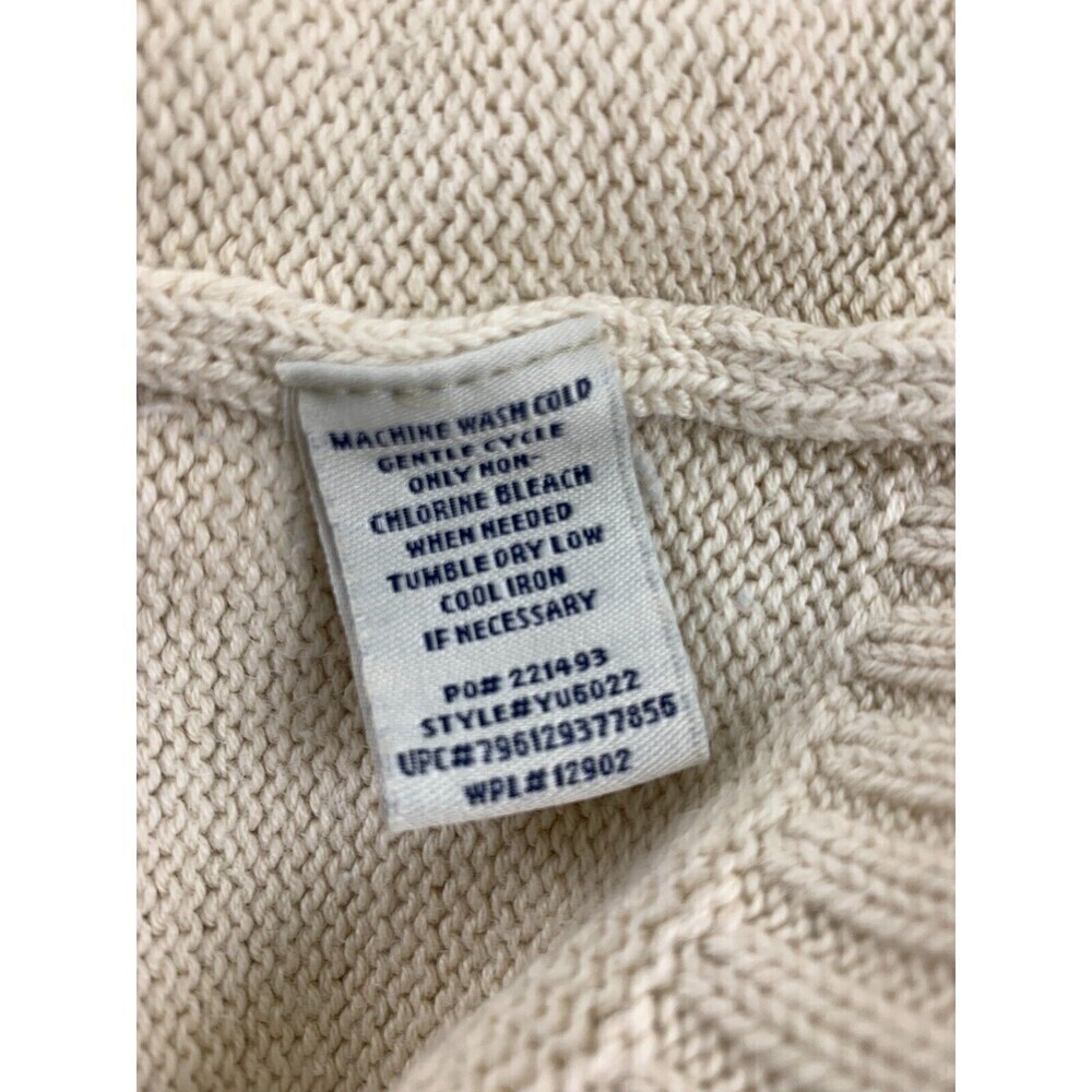 BOGO US Polo Assn Cotton Sweater Quarter Zip Pullover Cream Ivory Knit  Mens XL - Picture 11 of 13